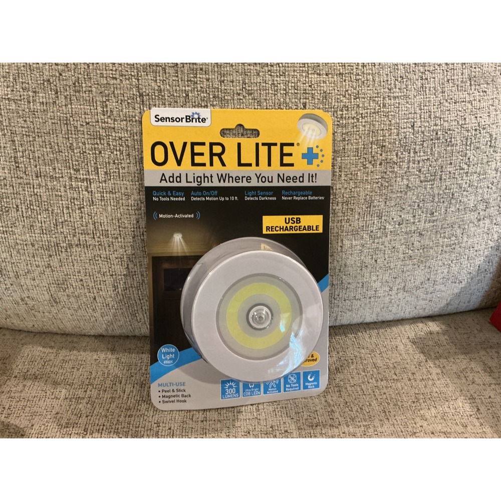 Sensor Brite‎ Over Lite Motion Activated LED Light USB Rechargeable 300 Lumens